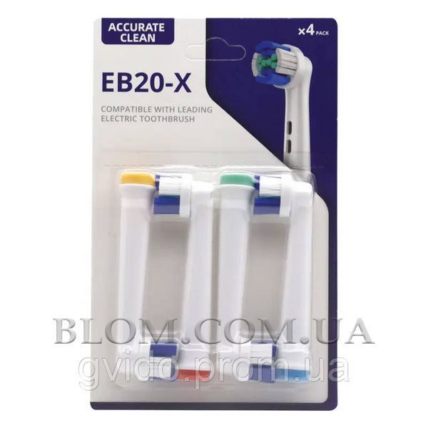 Комплект із 8 насадок EB20-X Precision Clean і EB18-X 3D White для зубної щітки Oral B Braun 1001 фото