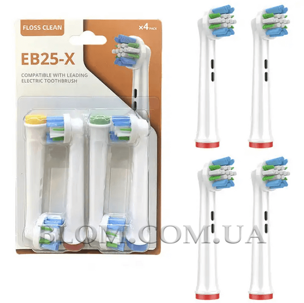 Набір змінних насадок Floss Action EB25-X до електричної зубної щітки Braun Oral-B 958 фото