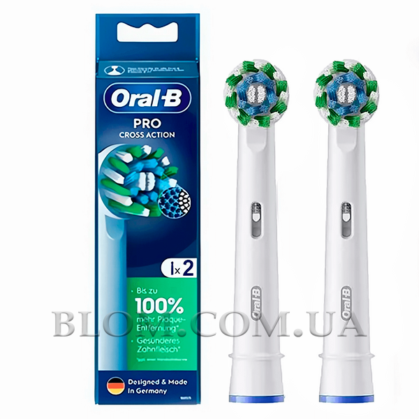 Насадки CrossAction Oral-B EB50 2 шт для електричної зубної щітки Braun 788 фото