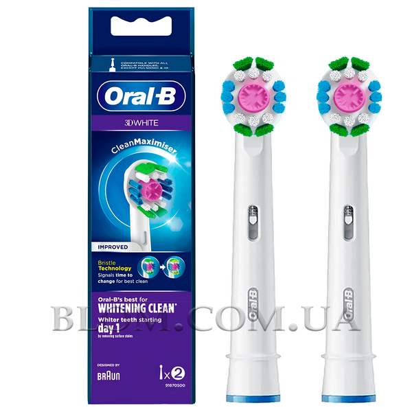 Насадка на електричну зубну щітку Oral-B 3D White Clean EB18 2 шт 676 фото