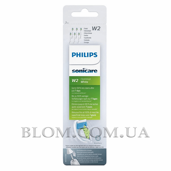 Зубні насадки для щітки Philips Sonicare W2 Optimal White HX6066 978 фото