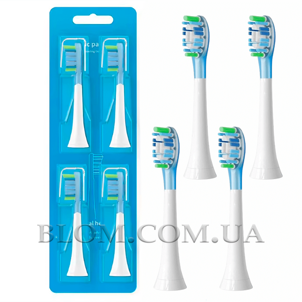 Комплект из 4 сменных насадок для зубной щетки Philips Sonicare White 1018 фото