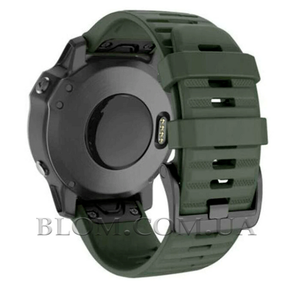 Надійний ремінець Quick Fit 22 мм для Garmin Fenix 7/6/5 (Швидка заміна), Midnight Green