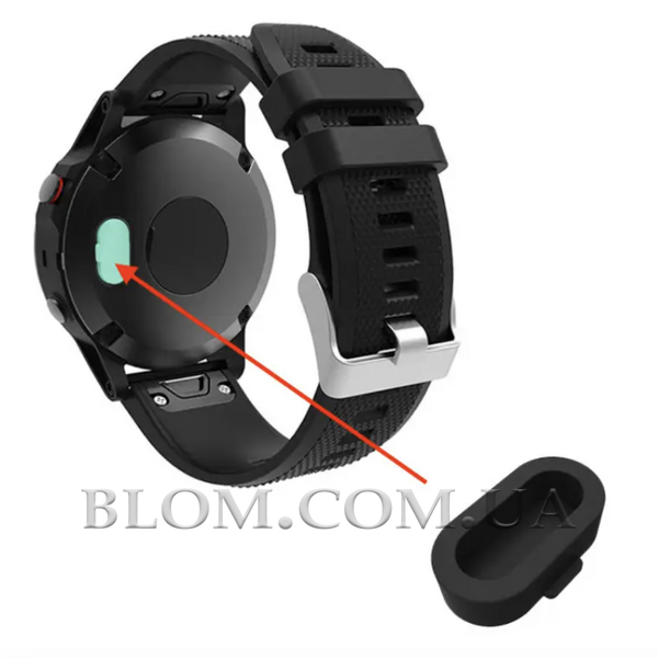 Заглушка порта зарядки для Garmin Fenix, Черный