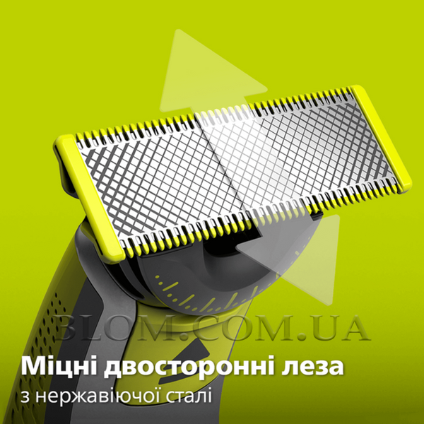 Philips OneBlade QP2834/20 &ndash; універсальна бритва для обличчя і тіла з лезом 360&deg;