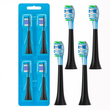 Комплект из 4 сменных насадок для зубной щетки Philips Sonicare Black