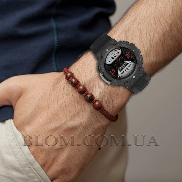 Ремінець силіконовий вологостійкий для годинника Xiaomi Amazfit T-Rex 2 з викрутками, Чорний
