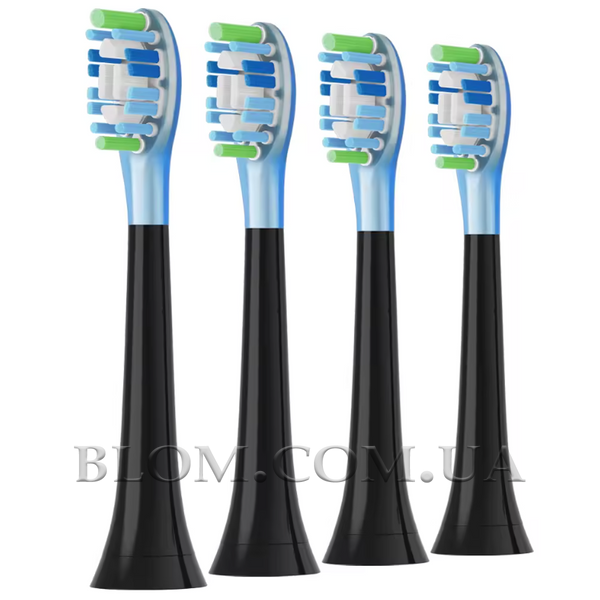 Комплект із 4 змінних насадок для зубної щітки Philips Sonicare Black 1024 фото