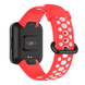 Ремінець силіконовий перфорований для годинника Mi Watch 2 Lite / Redmi Watch 2, Червоний-Білий