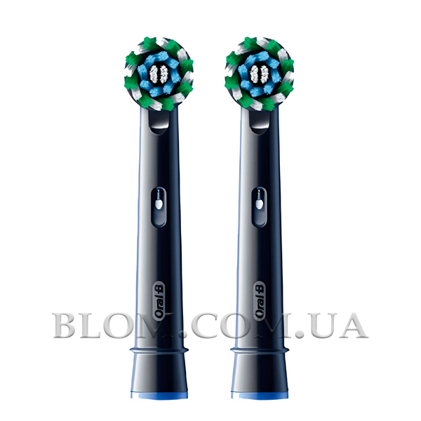 Насадки Oral-B Cross Action Pro Black (2 шт) чорного кольору 800 фото