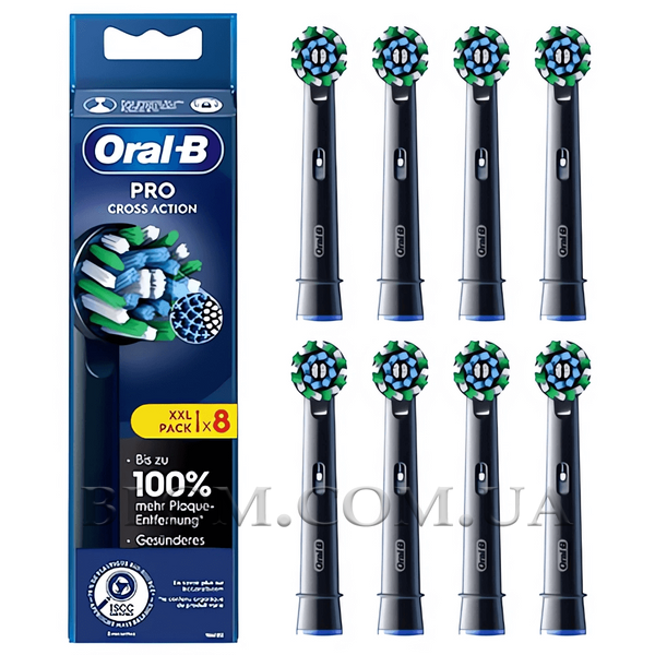 Насадка для зубної щітки Oral-B Cross Action Pro Black набір 8 штук 969 фото