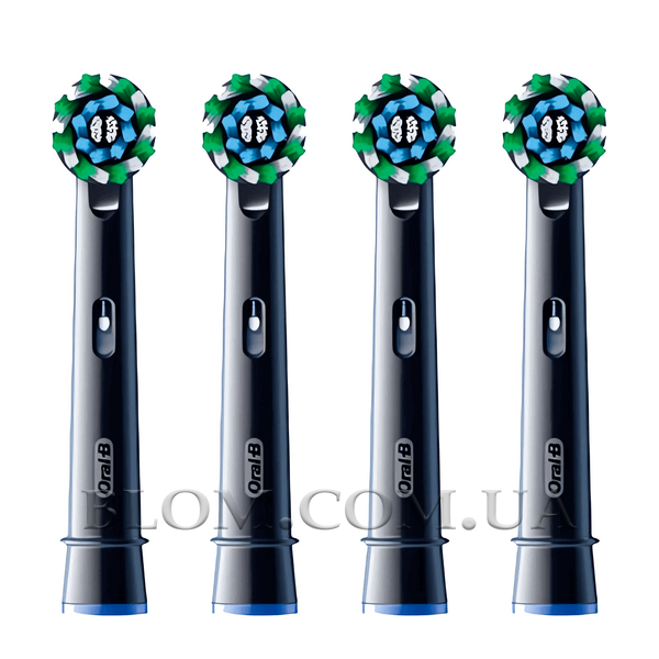 Насадки для щітки Oral-B Cross Action Pro Black (4шт) чорного кольору 787 фото