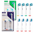Комплект із 8 змінних насадок EB50-X Cross Action і EB20-X Precision Clean до зубної щітки Oral-B Braun, Білий, 8 шт