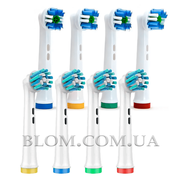 Набір насадок EB50-X Cross Action і EB18-X 3D White для зубної щітки Oral-B Braun 1000 фото