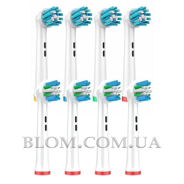 Набір із 8 насадок EB50-X Cross Action і EB25-X Floss Action для зубної щітки Oral-B 999 фото