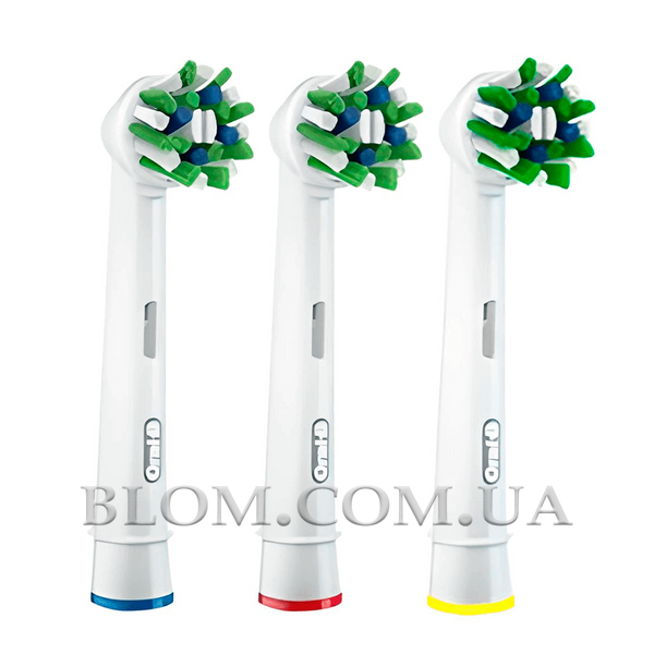 Oral-B Cross Action EB50RB (3 шт) змінні насадки на зубні щітки Braun 697 фото