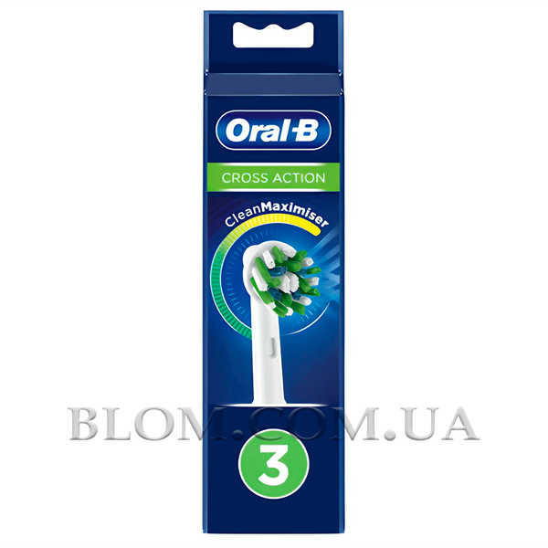 Oral-B Cross Action EB50RB (3 шт) змінні насадки на зубні щітки Braun 697 фото