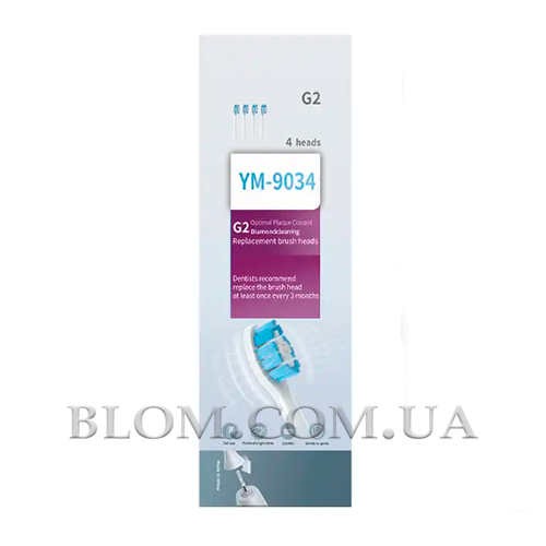 Насадки для зубних щіток Philips Sonicare G2 Optimal Gum Care HX9034 4 шт 712 фото