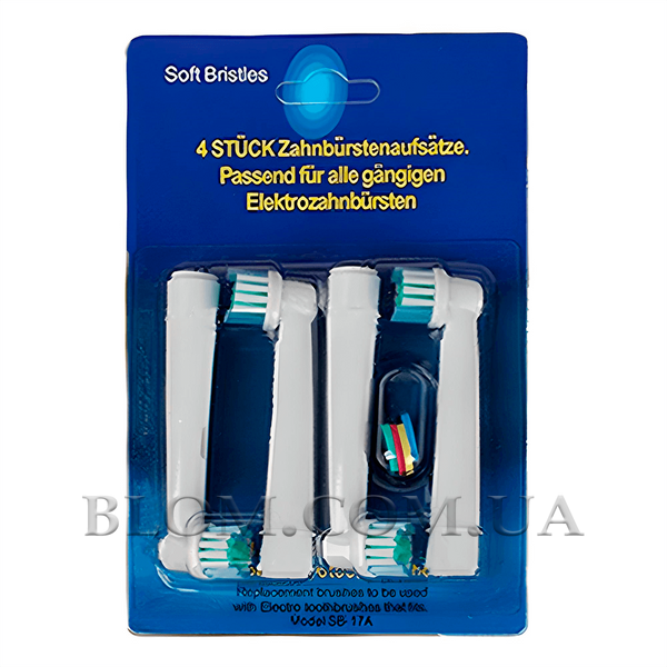 Комплект із 8 змінних насадок SB-17A Precision Clean і EB50 Cross Action для зубної щітки Oral-B Braun 987 фото