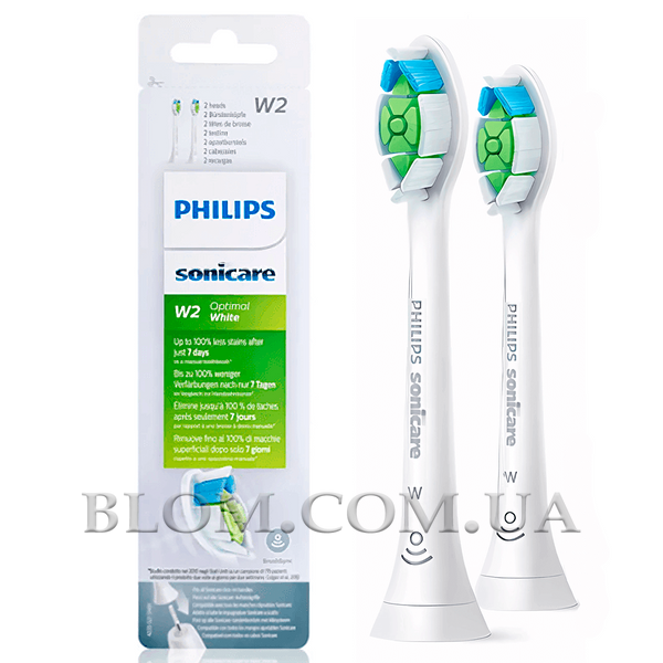 Насадки для звукової зубної щітки Philips Sonicare W2 Optimal White 735 фото