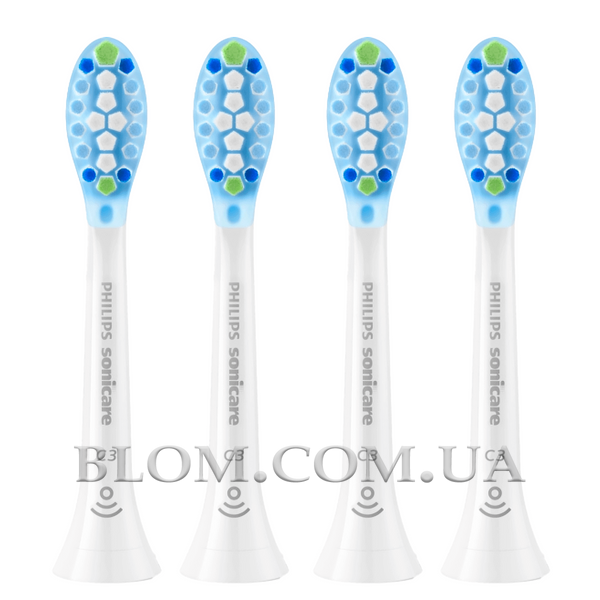Насадки Philips Sonicare C3 Premium Plaque Defence White стандартні для звукової зубної щітки 737 фото