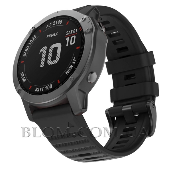 Ремешок силиконовый для часов Garmin Fenix QuickFit 26 мм, Midnight Green