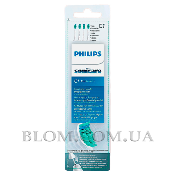 Насадки для зубної щітки Philips Sonicare C1 HX6014 ProResults 4 штуки 739 фото