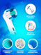 Набір насадки precision clean 4 шт, cross action 4 шт для oral b, скребок для язика та флосс-зубочистка