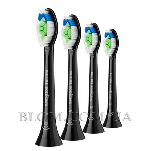 Philips Sonicare W2 Optimal White Black HX6064 насадки на чорну щітку 4 шт 783 фото