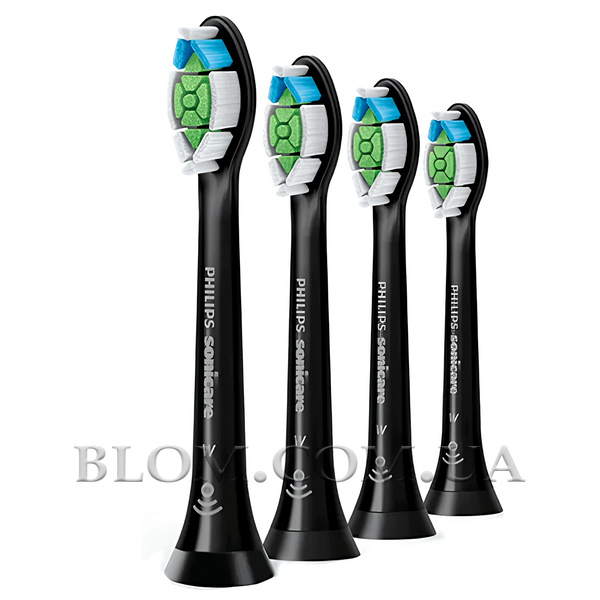 Philips Sonicare W2 Optimal White Black HX6064 насадки на чорну щітку 783 фото