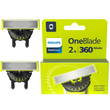 Сменные лезвия Philips OneBlade 360 QP420/50 (2 шт) оригинальные картриджи для триммера