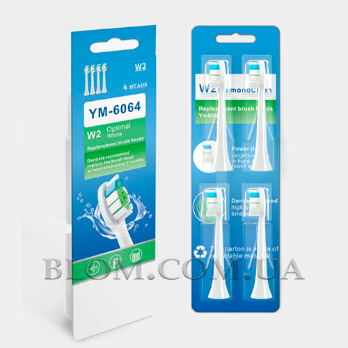 Насадки на зубні щітки Philips Sonicare Optimal White HX6064 Білі 715 фото