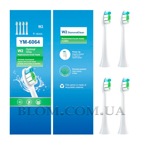 Насадки на зубні щітки Philips Sonicare Optimal White HX6064 Білі 715 фото